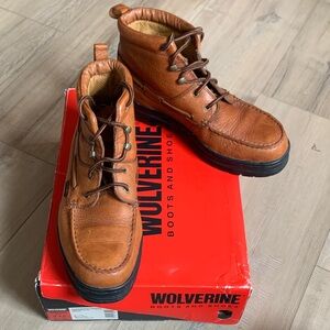 Wolverine Men's Handsewn Chukka Steel Toe Tan Leather Boots Size 9.5